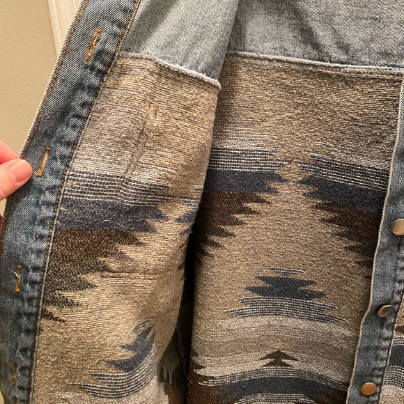 new • lumister aztec print denim 'shacket' - Picture 6 of 8